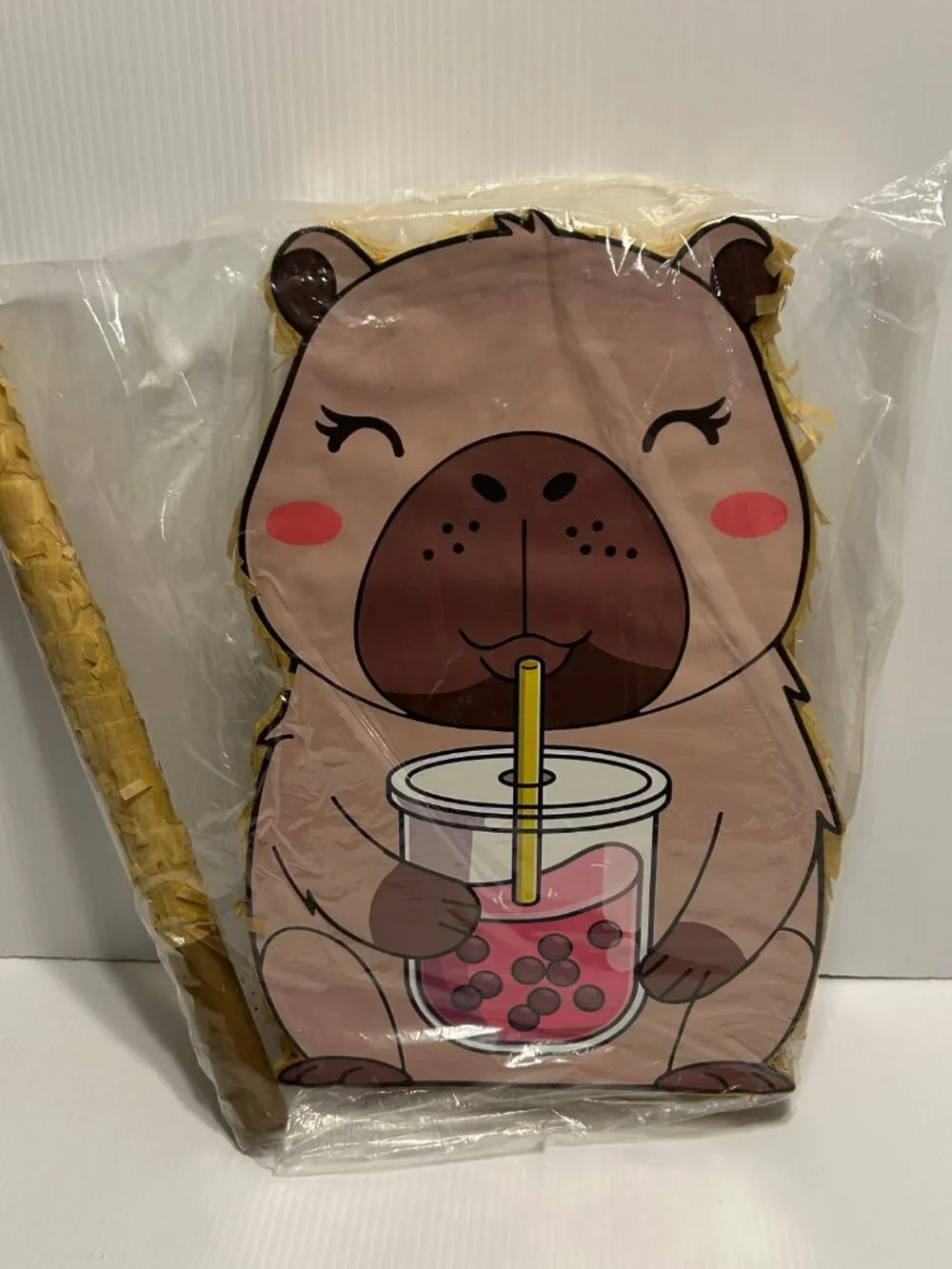 Piñata Capybara Boba Tea Stick Blindfold Birthday Party Fiesta 15